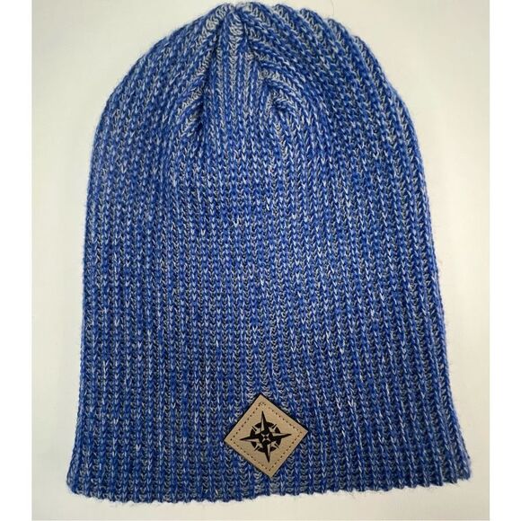GCA Compass Royal Blue Stretchy Warm Winter Knit Beanie Style Hat - Picture 1 of 4